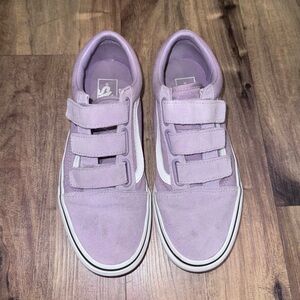 Lilac Velcro Vans